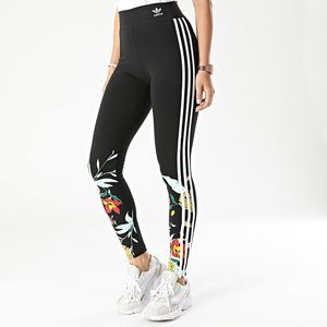 Adidas X HER Studio London Women's Compression Pants Black Floral Size Large L